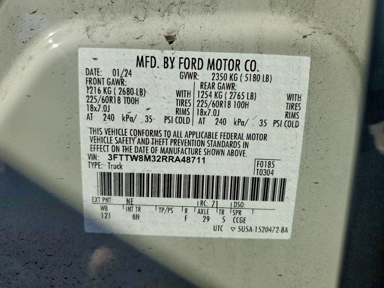 2024 FORD MAVERICK LARIAT photo 13