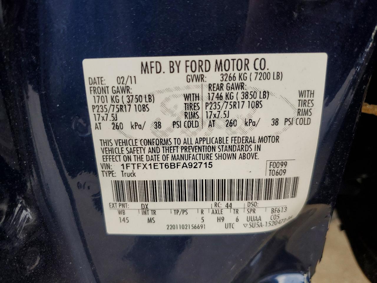 2011 FORD F150 SUPER CAB photo 12