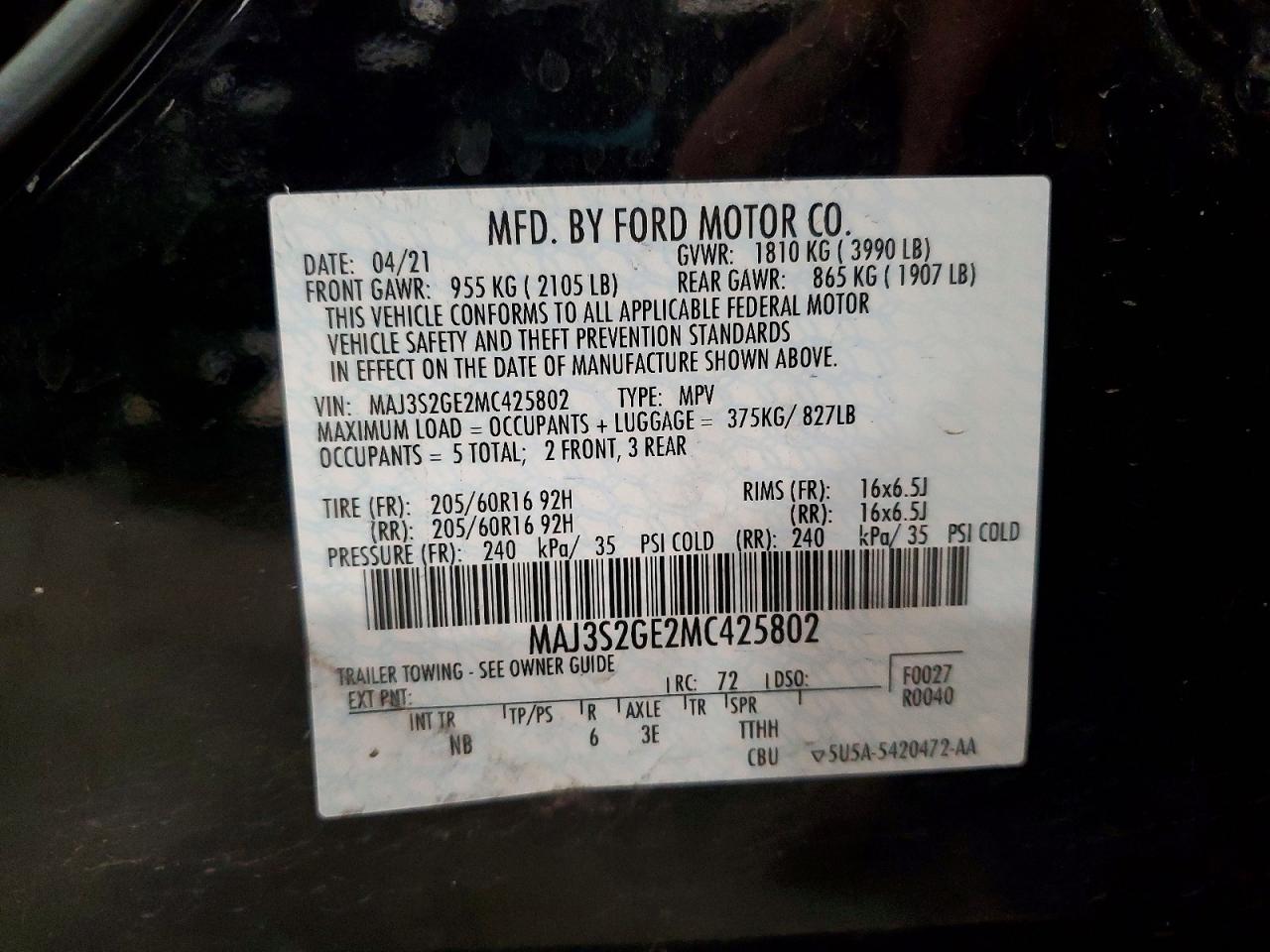 2021 FORD ECOSPORT SE photo 27