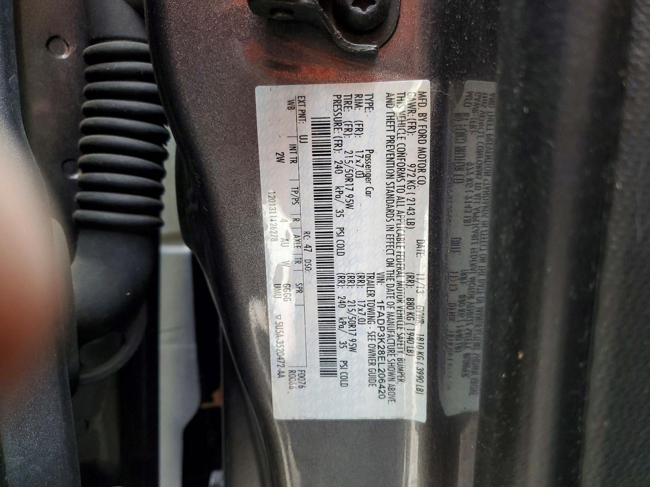 2014 FORD FOCUS SE photo 12