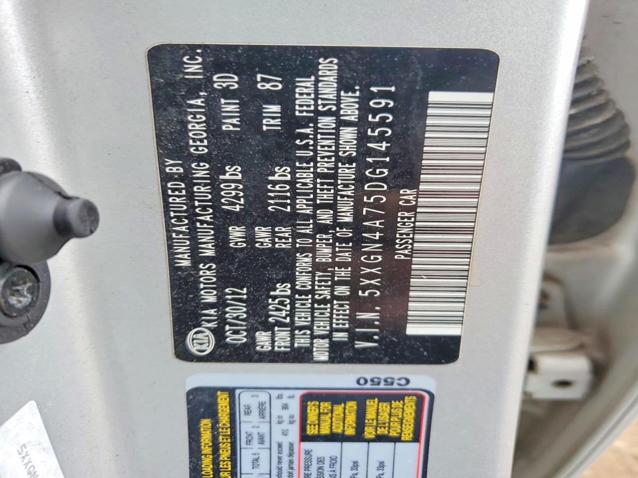 2013 KIA OPTIMA EX photo 23