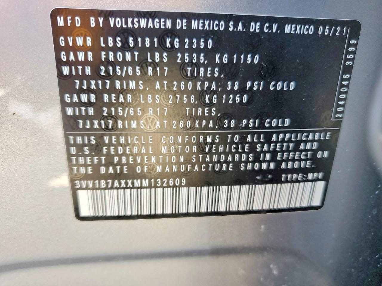 2021 VOLKSWAGEN TIGUAN S photo 25