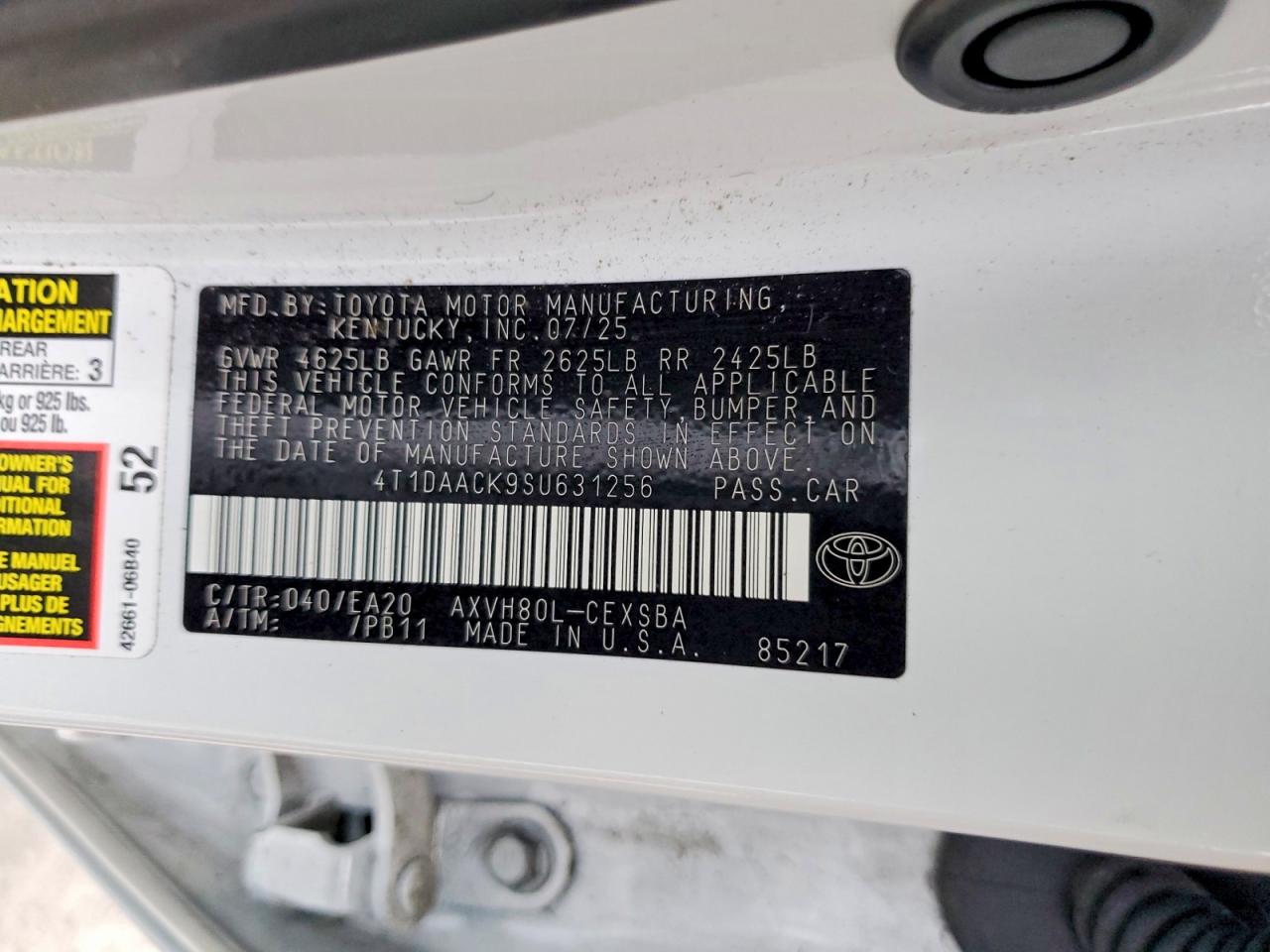 2025 TOYOTA CAMRY SE photo 12