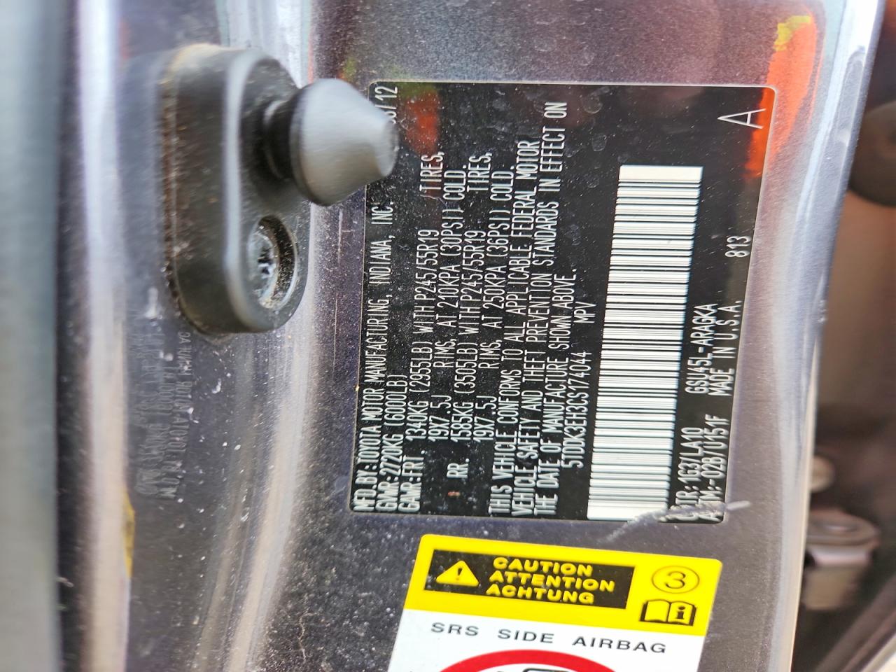 2012 TOYOTA HIGHLANDER LIMITED photo 40