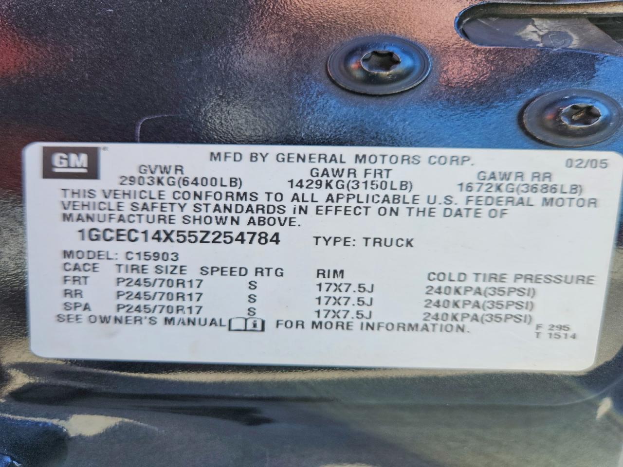 2005 CHEVROLET SILVERADO C1500 photo 34