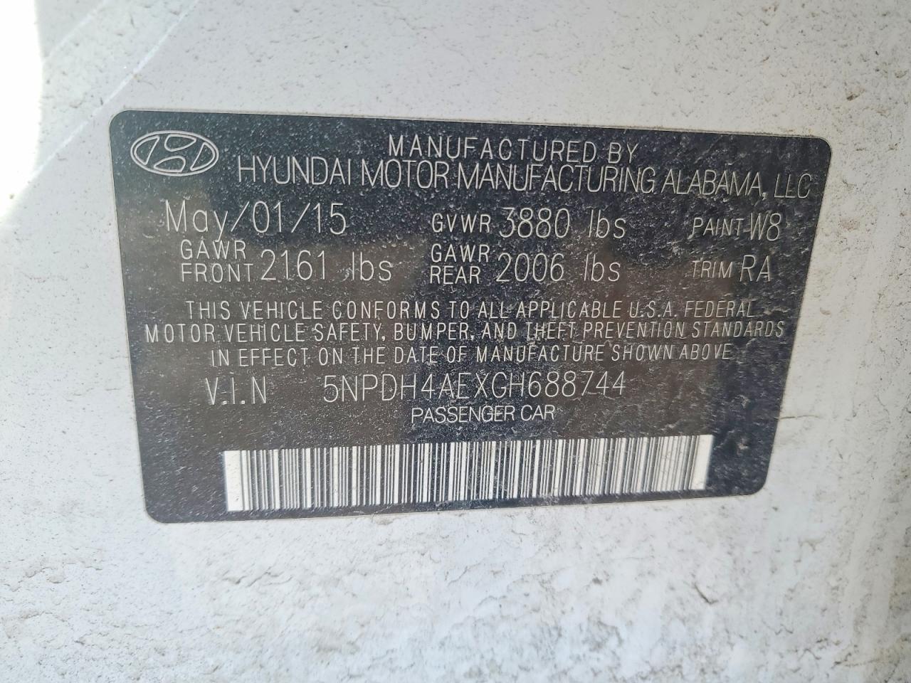 2016 HYUNDAI ELANTRA SE photo 12