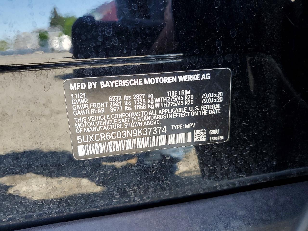 2022 BMW X5 XDRIVE40I photo 14