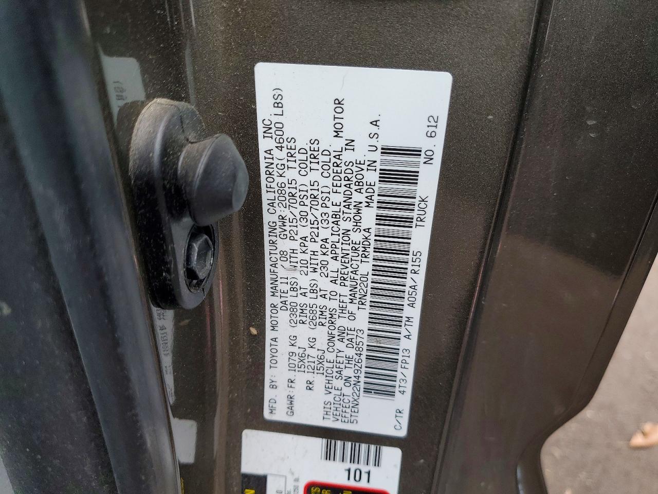 2009 TOYOTA TACOMA BASE photo 23
