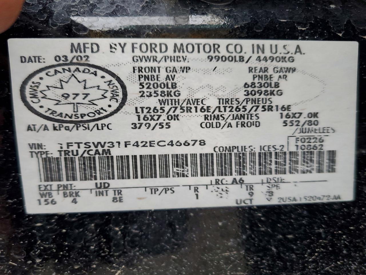 2002 FORD F350 SRW SUPER DUTY photo 25