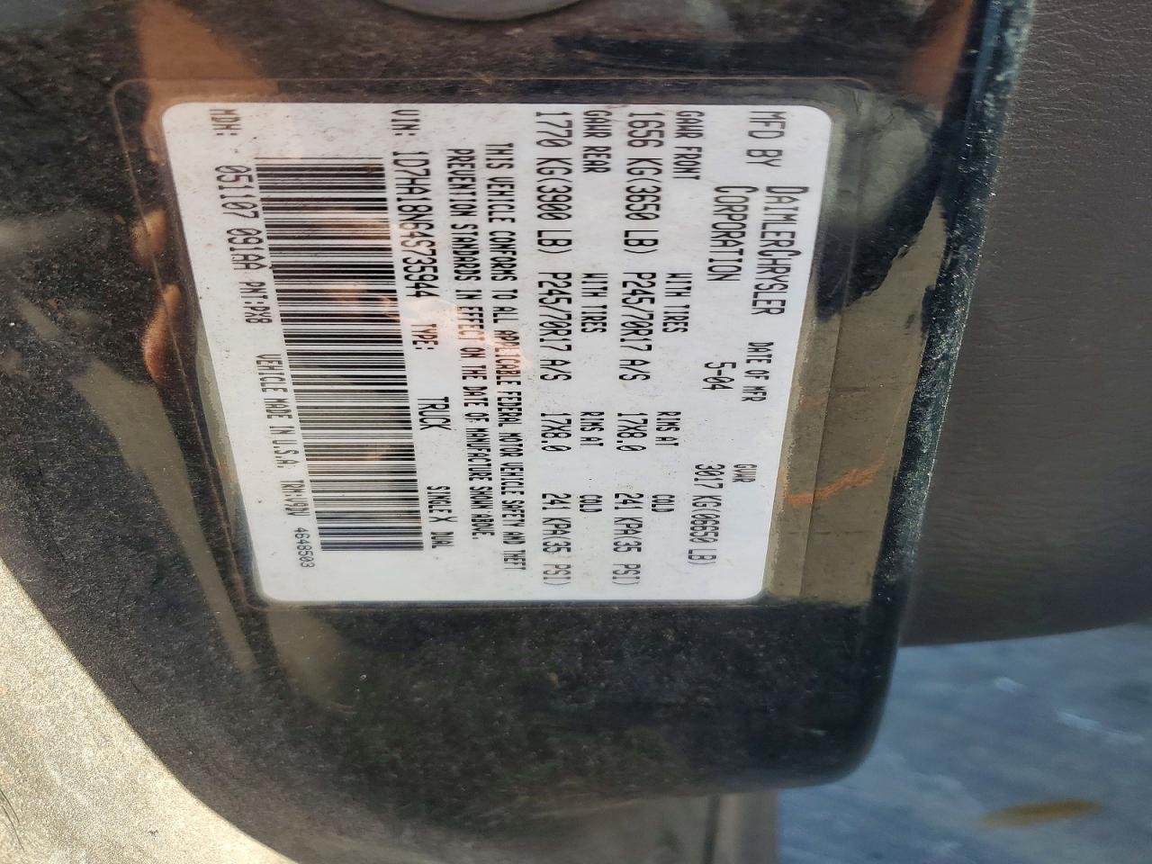 2004 DODGE RAM 1500 ST photo 12