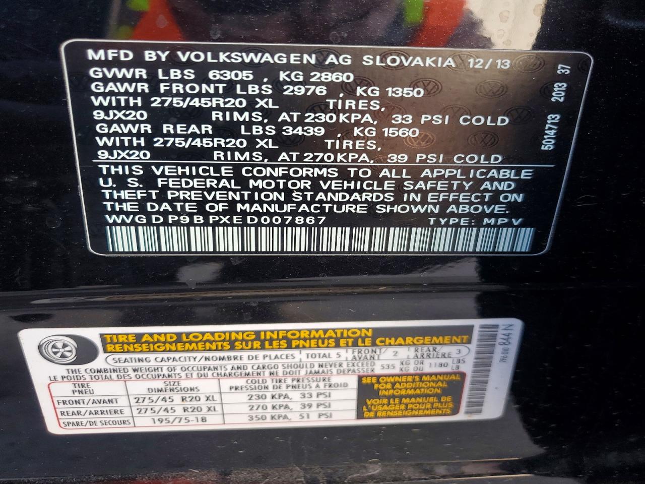 2014 VOLKSWAGEN TOUAREG TDI photo 25