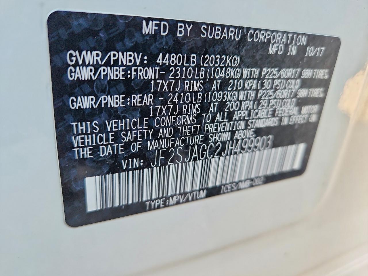 2018 SUBARU FORESTER 2.5I PREMIUM photo 25