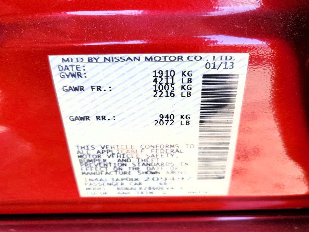 2013 NISSAN ALTIMA 2.5 photo 23