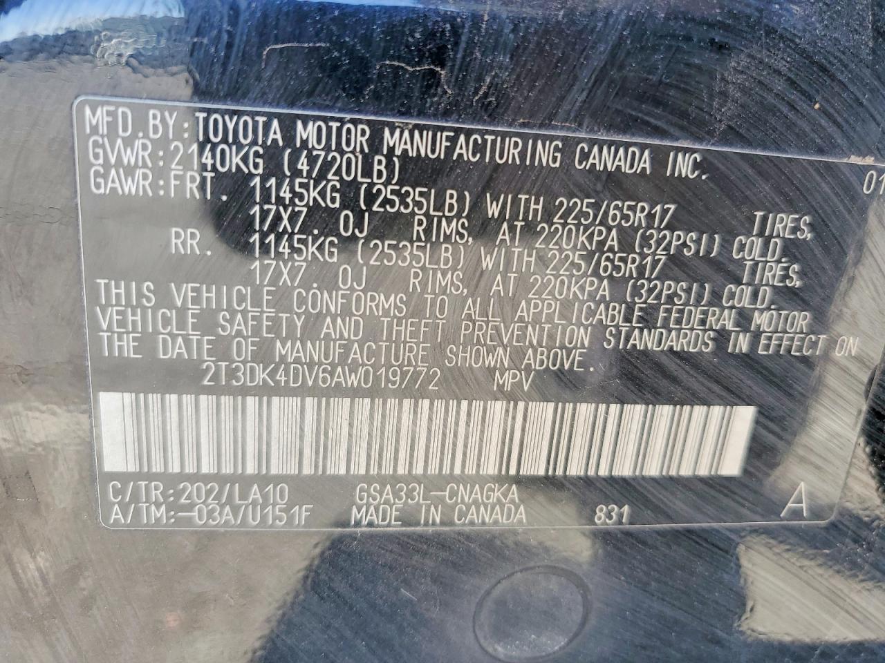 2010 TOYOTA RAV4 LIMITED photo 25