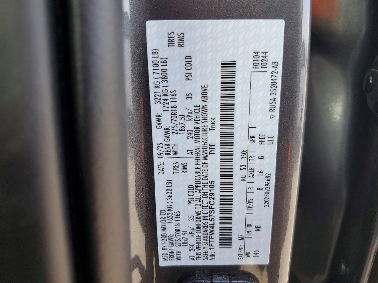2025 FORD F150 TREMOR photo 23