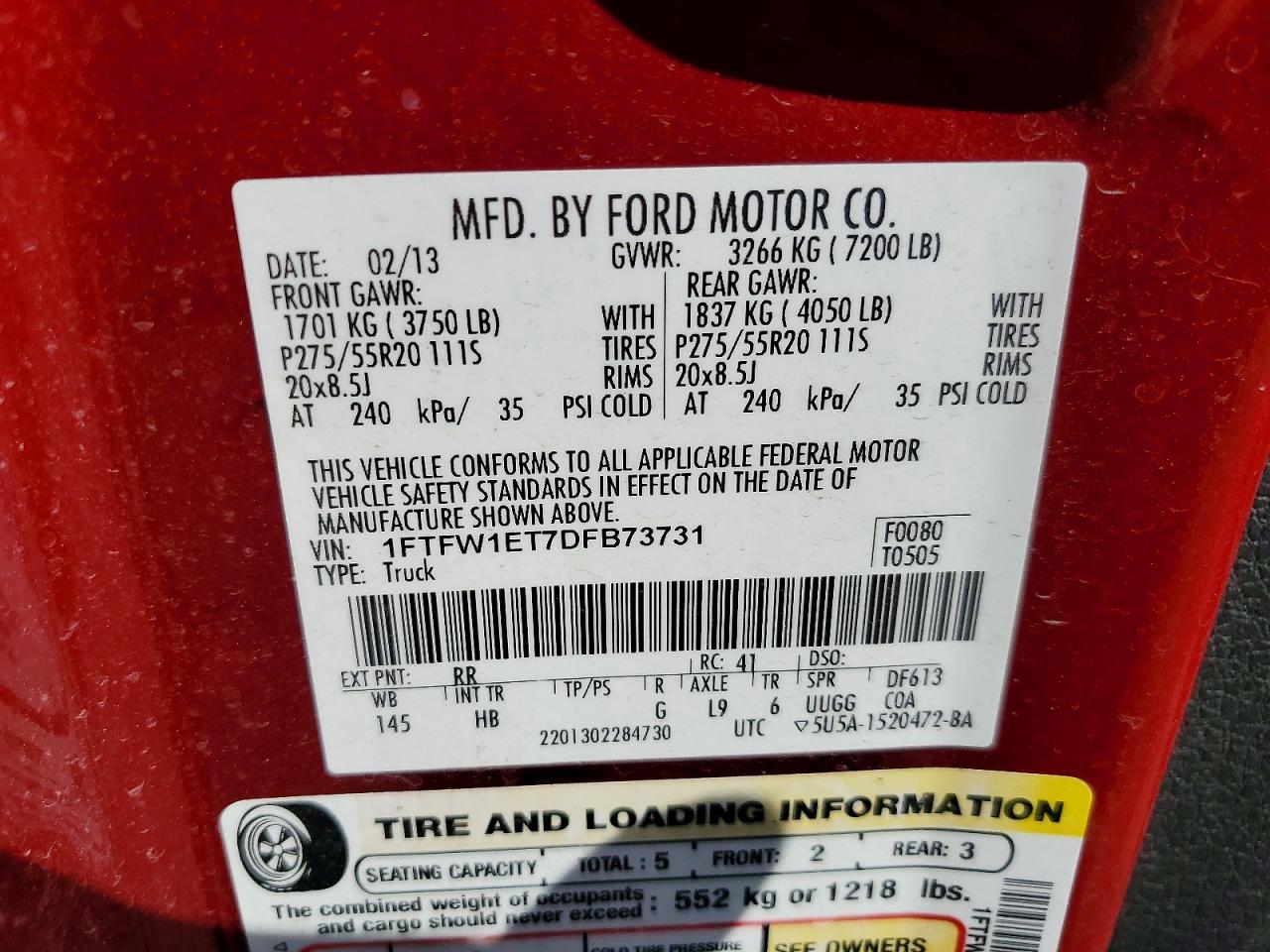 2013 FORD F150 SUPERCREW photo 34