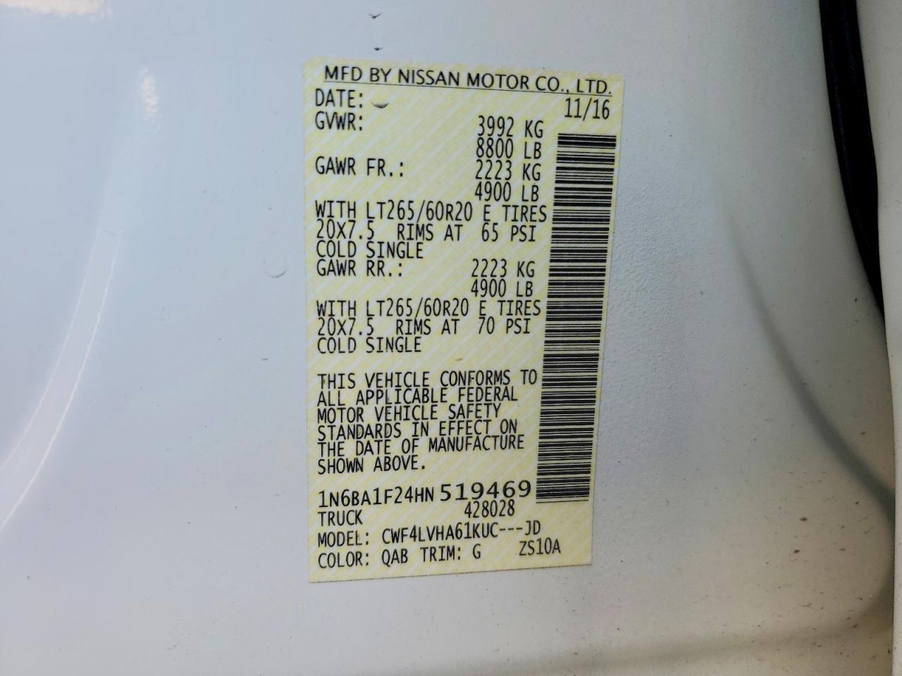 2017 NISSAN TITAN XD SL photo 37