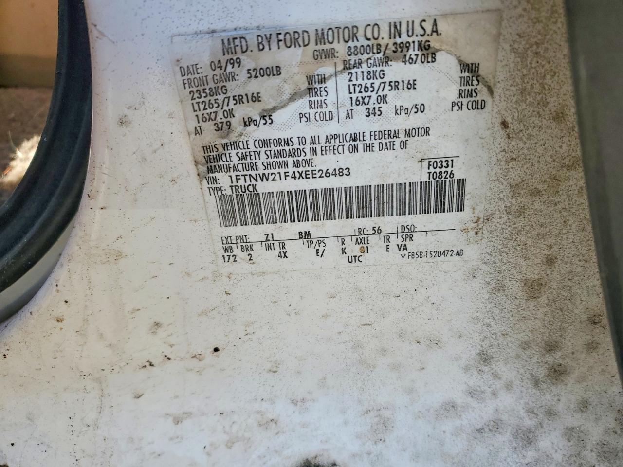 1999 FORD F250 SUPER DUTY photo 13