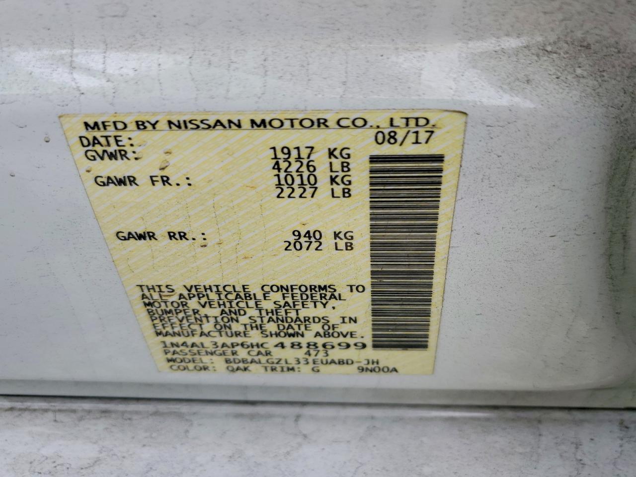 2017 NISSAN ALTIMA 2.5 S photo 25