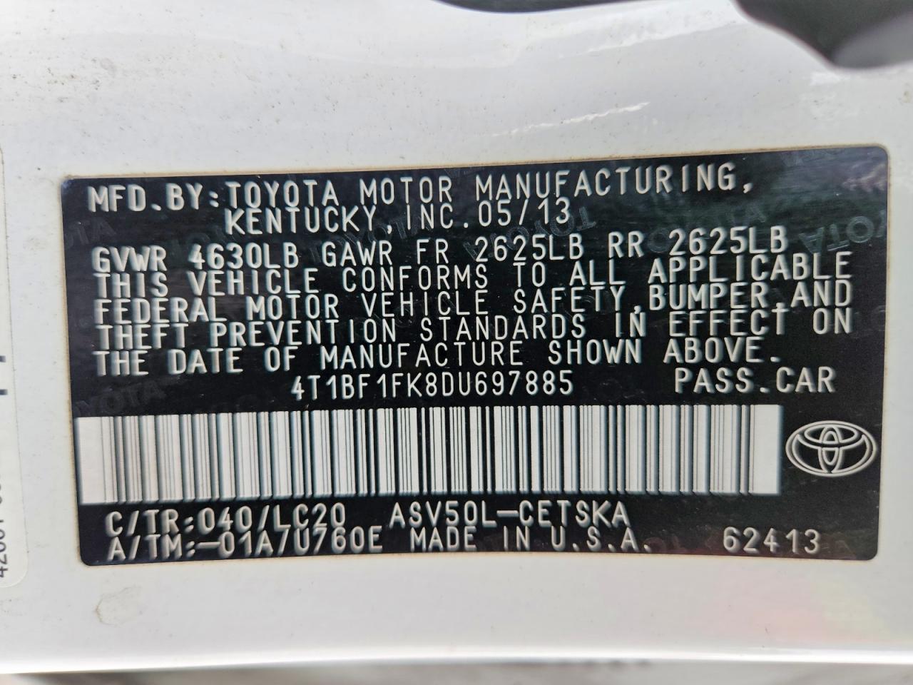 2013 TOYOTA CAMRY SE photo 25