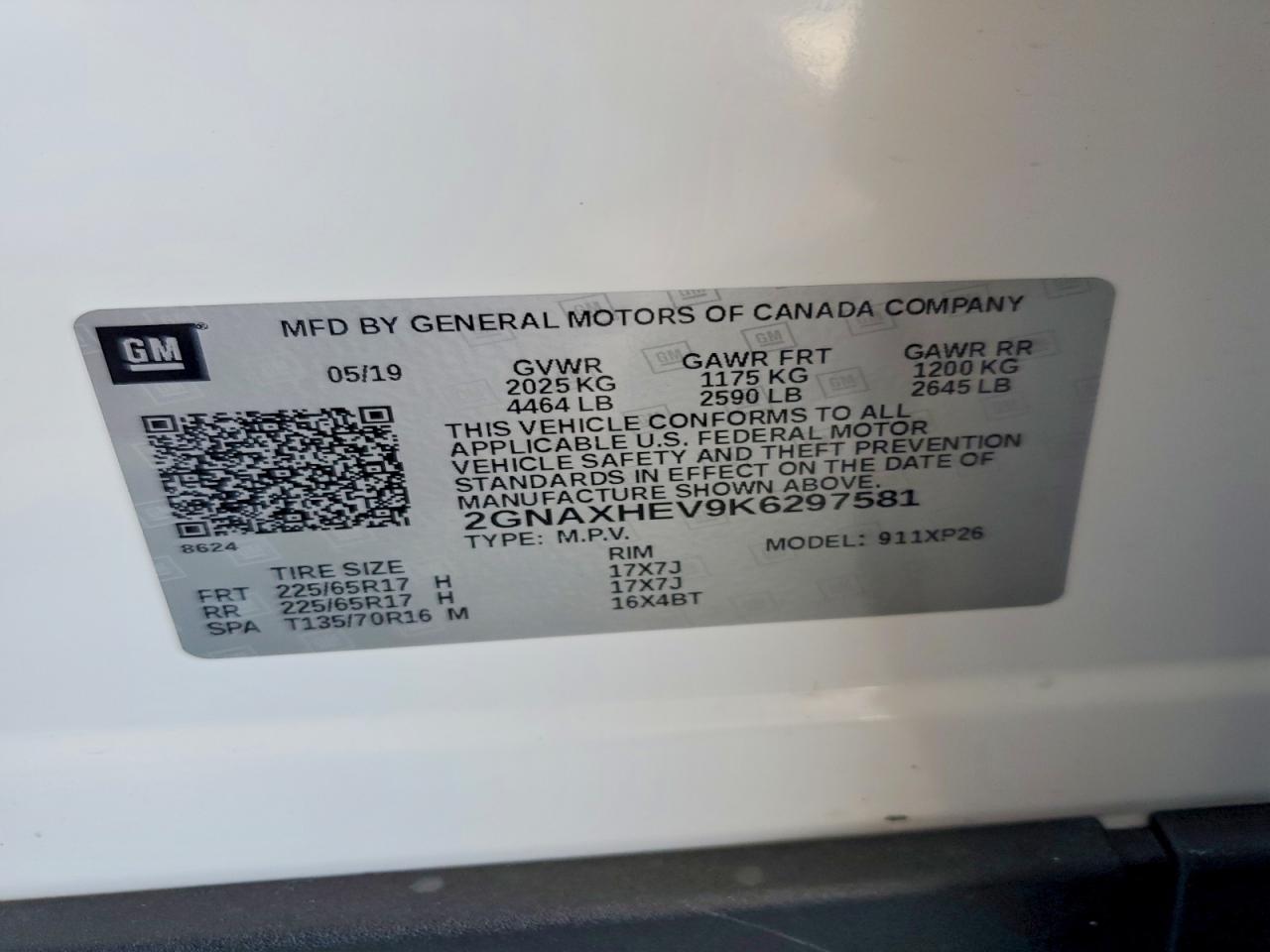 2019 CHEVROLET EQUINOX LS photo 12