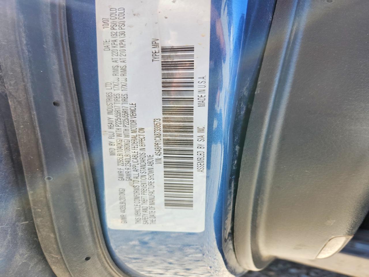 2008 SUBARU OUTBACK 2.5I photo 23