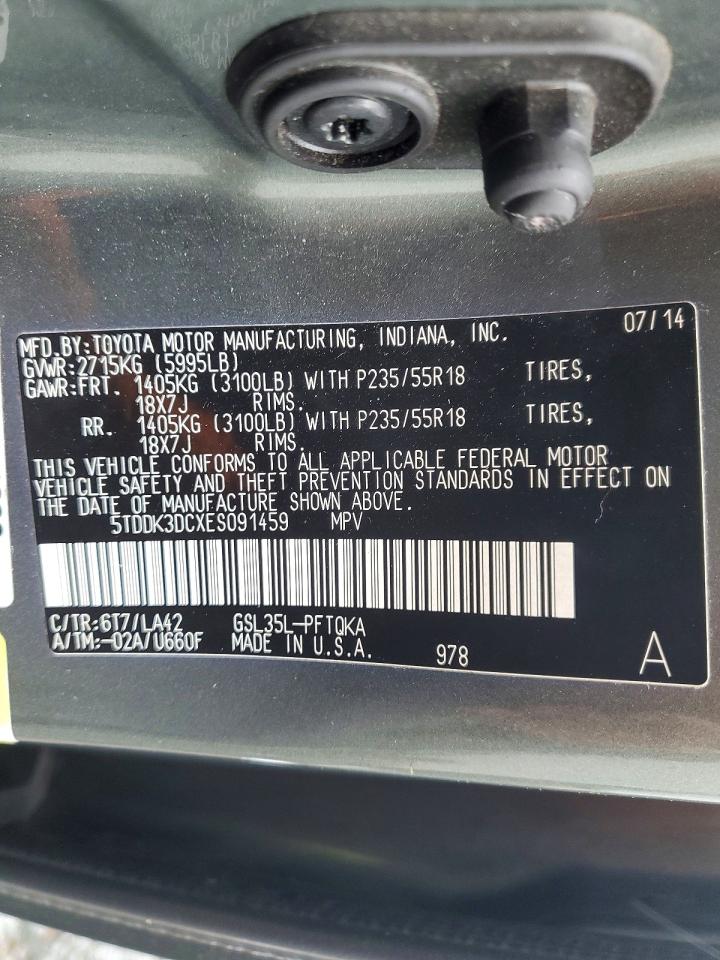 2014 TOYOTA SIENNA LIMITED 7-PASSENGER photo 37