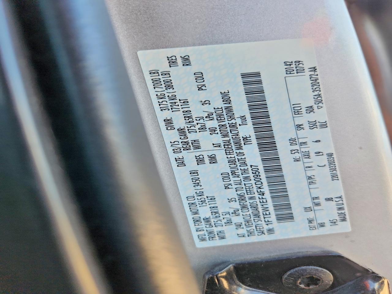 2015 FORD F150 SUPERCREW photo 23