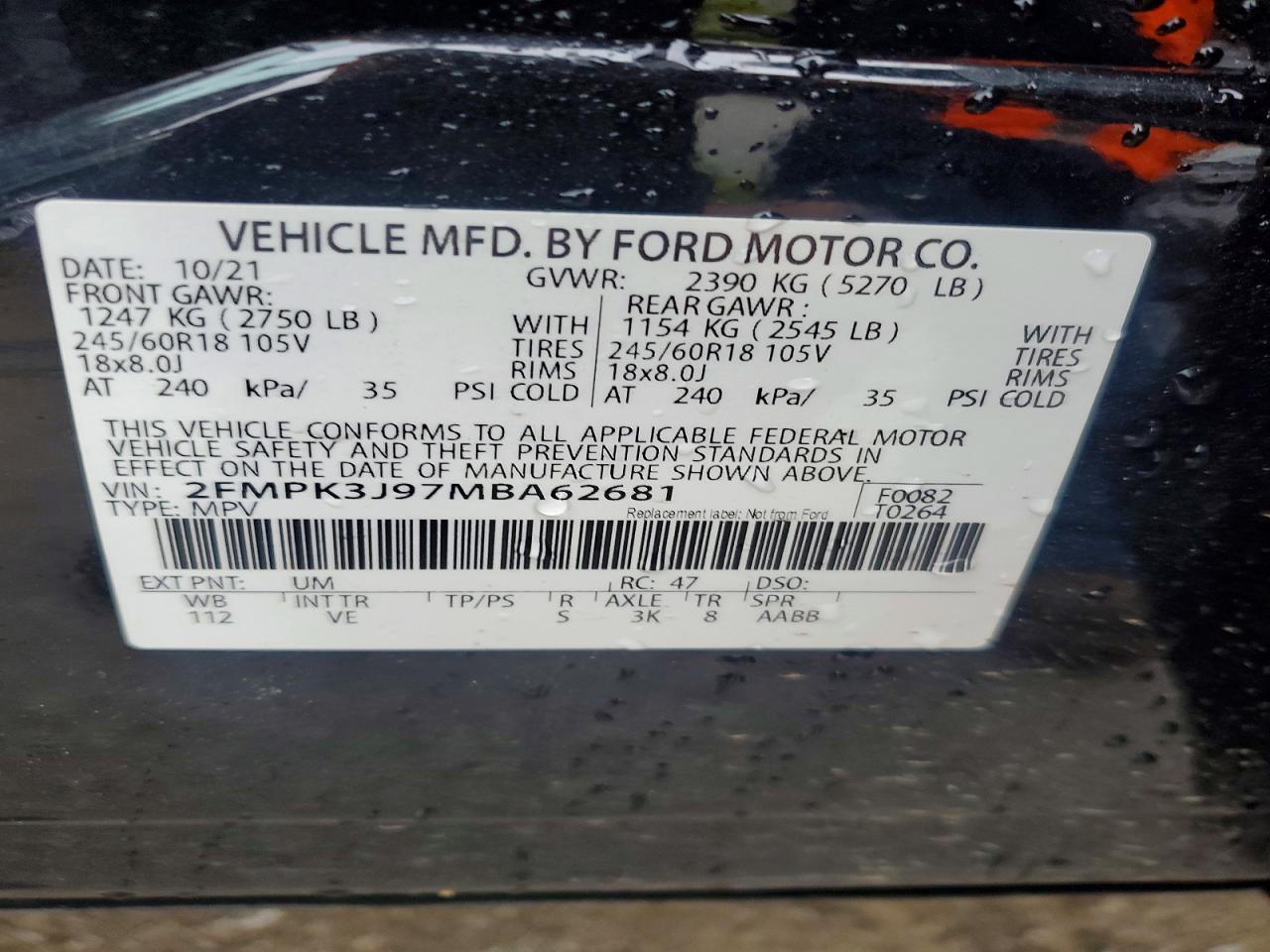 2021 FORD EDGE SEL photo 40
