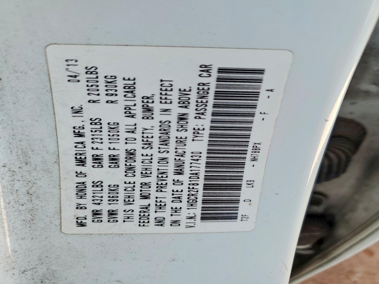 2013 HONDA ACCORD EXL photo 23