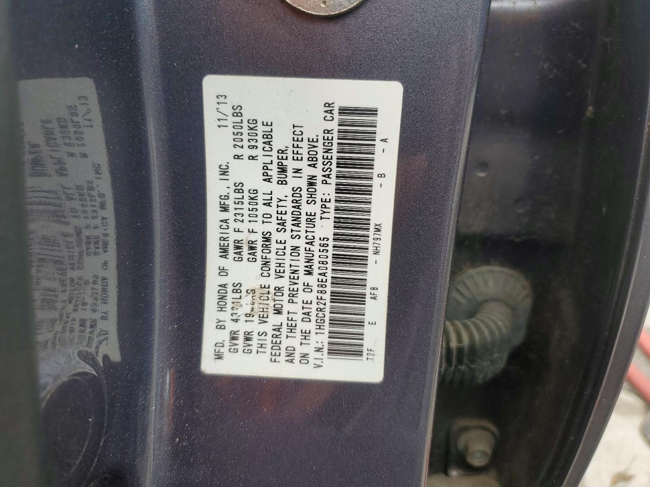 2014 HONDA ACCORD EXL photo 23