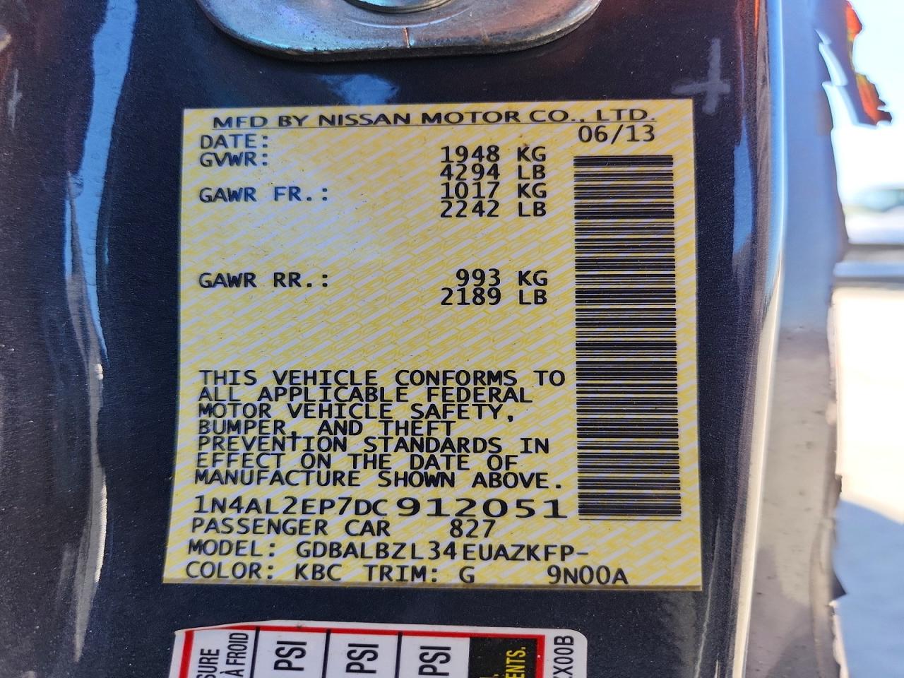 2013 NISSAN ALTIMA 2.5 S photo 37