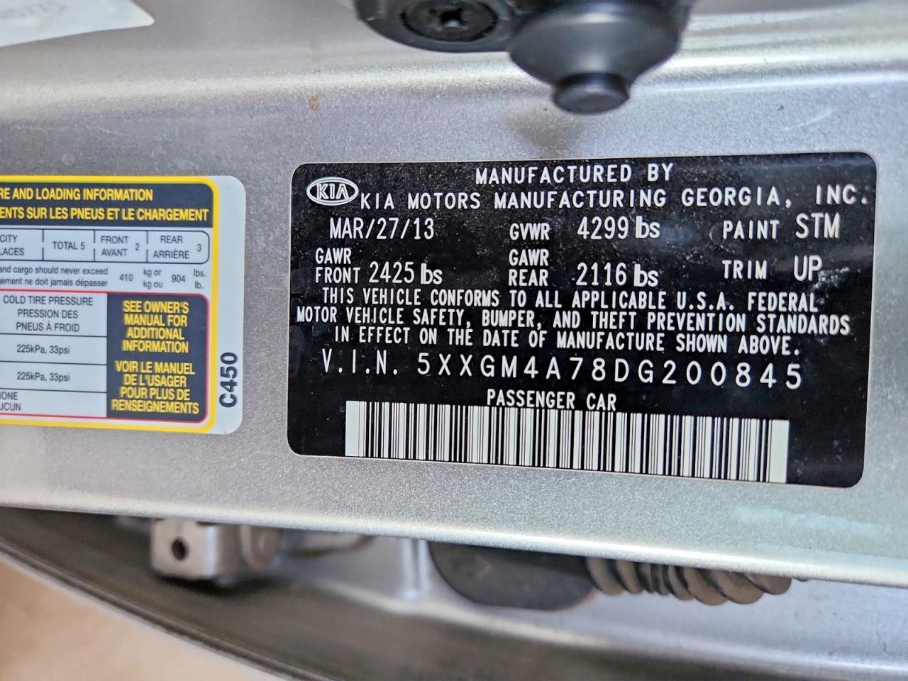 2013 KIA OPTIMA LX photo 34