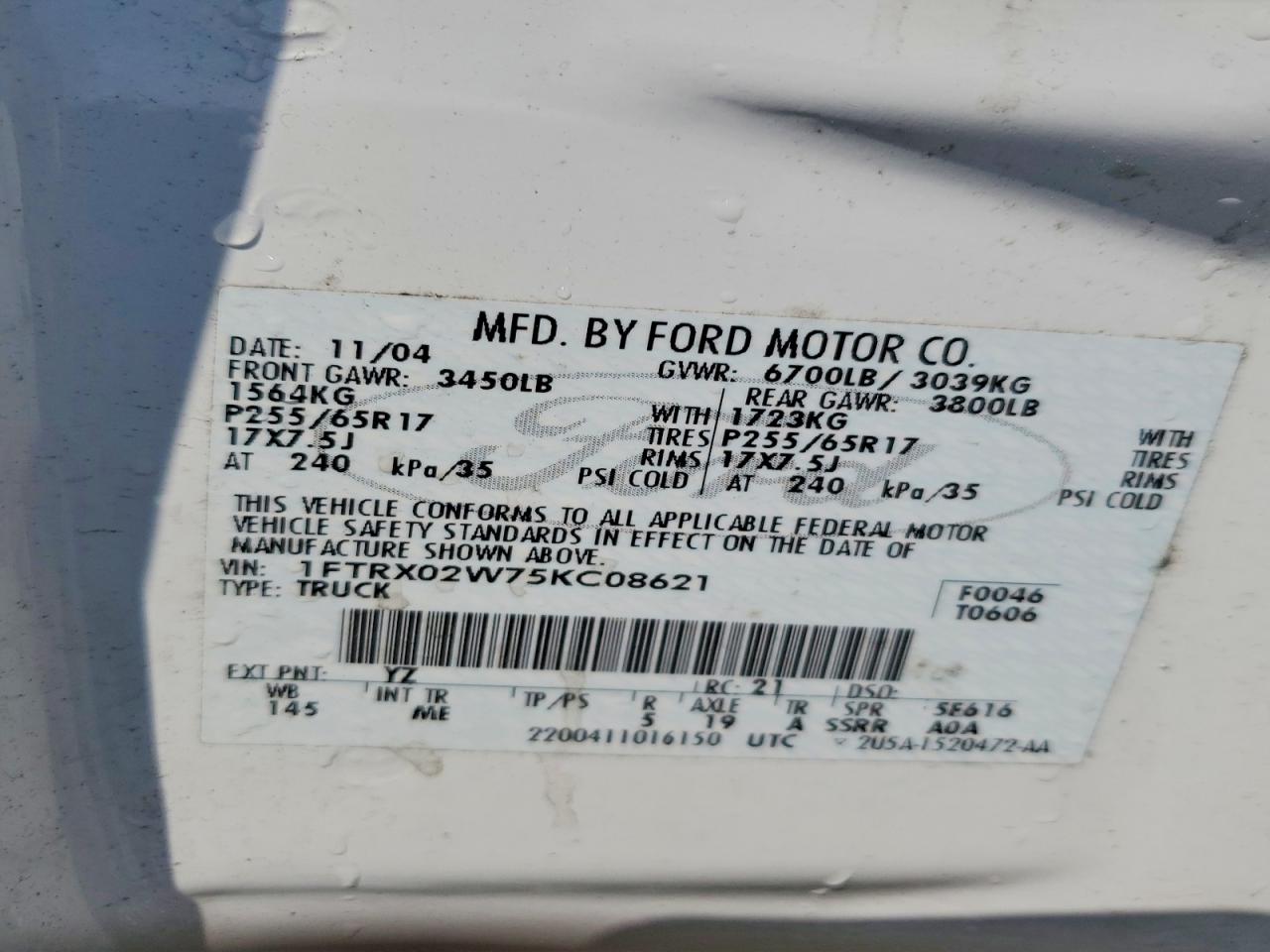 2005 FORD F150 photo 23