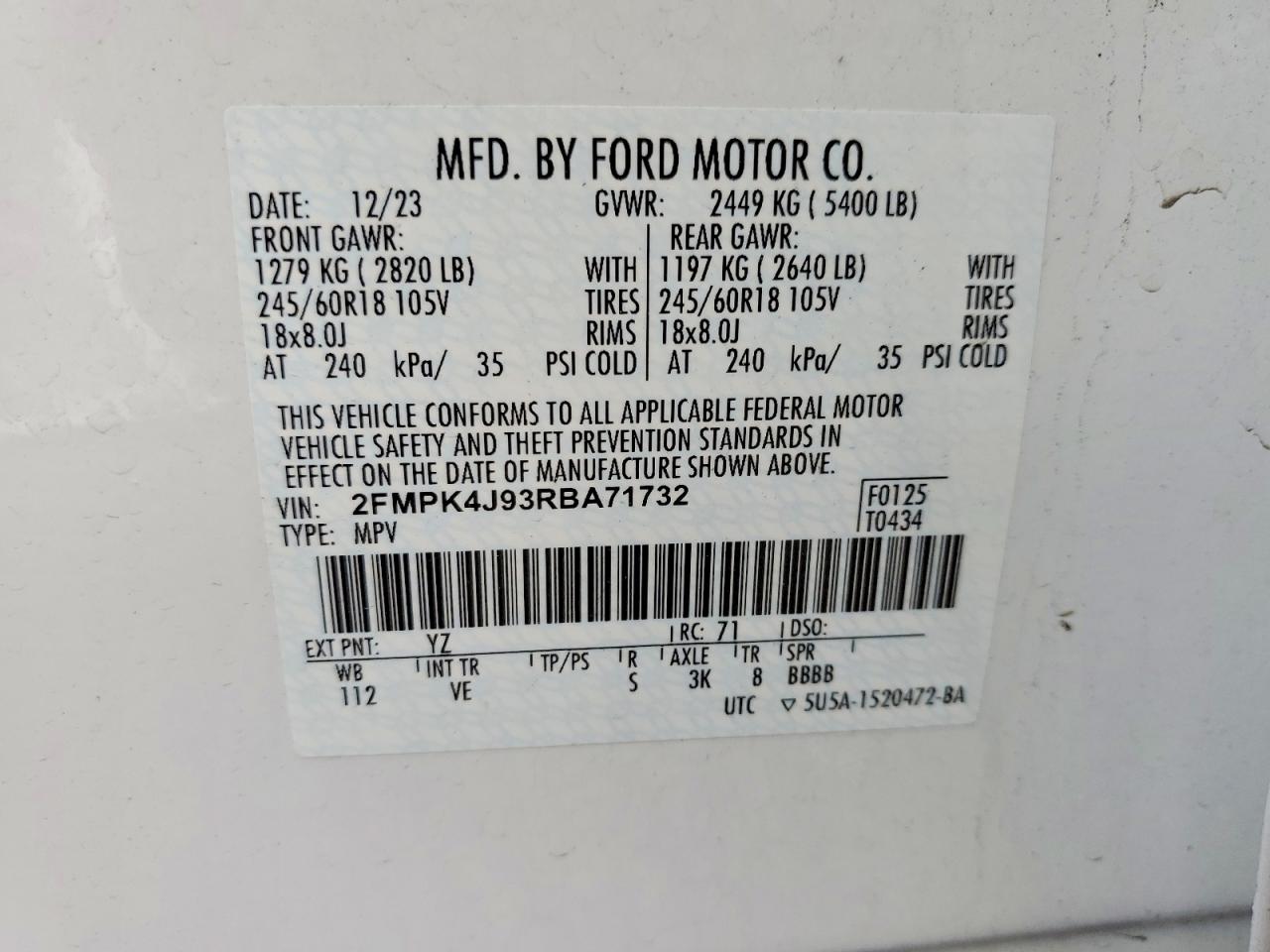 2024 FORD EDGE SEL photo 37