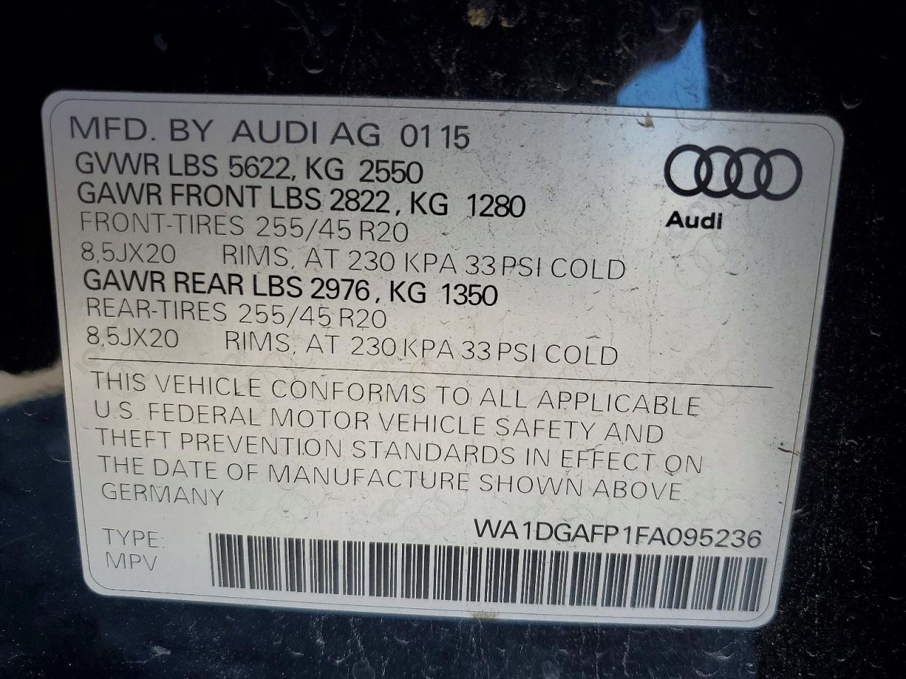 2015 AUDI Q5 PREMIUM PLUS photo 27