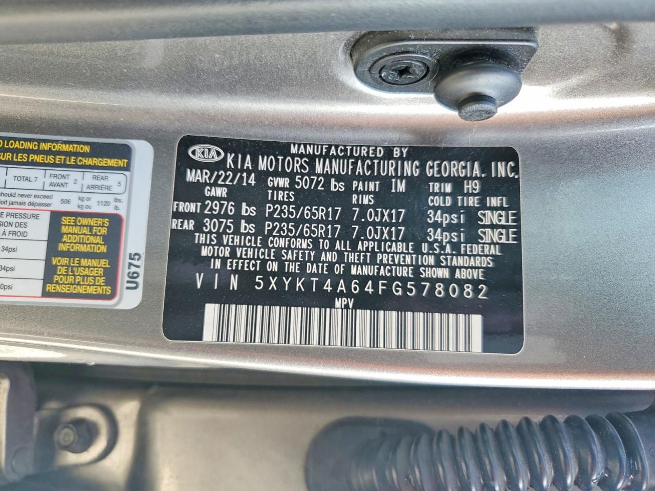 2015 KIA SORENTO LX photo 25