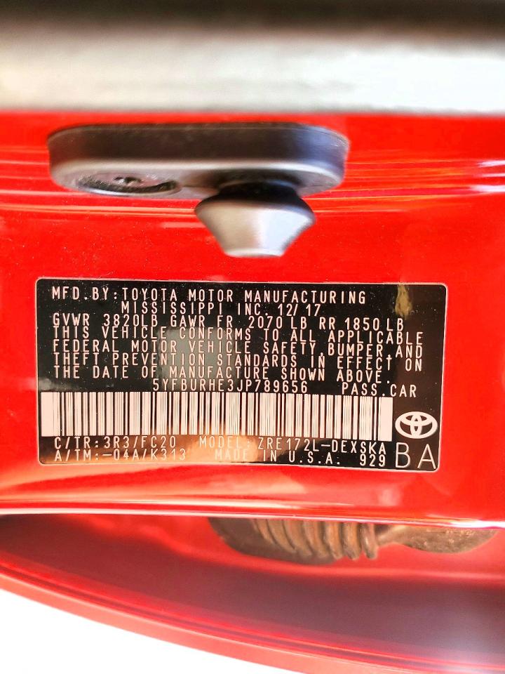 2018 TOYOTA COROLLA SE photo 23
