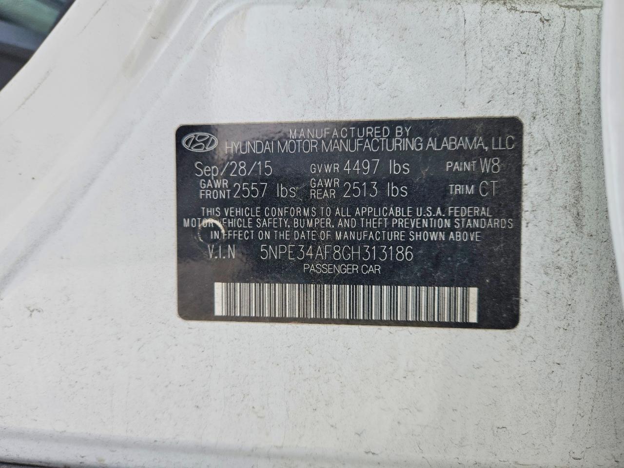 2016 HYUNDAI SONATA photo 13
