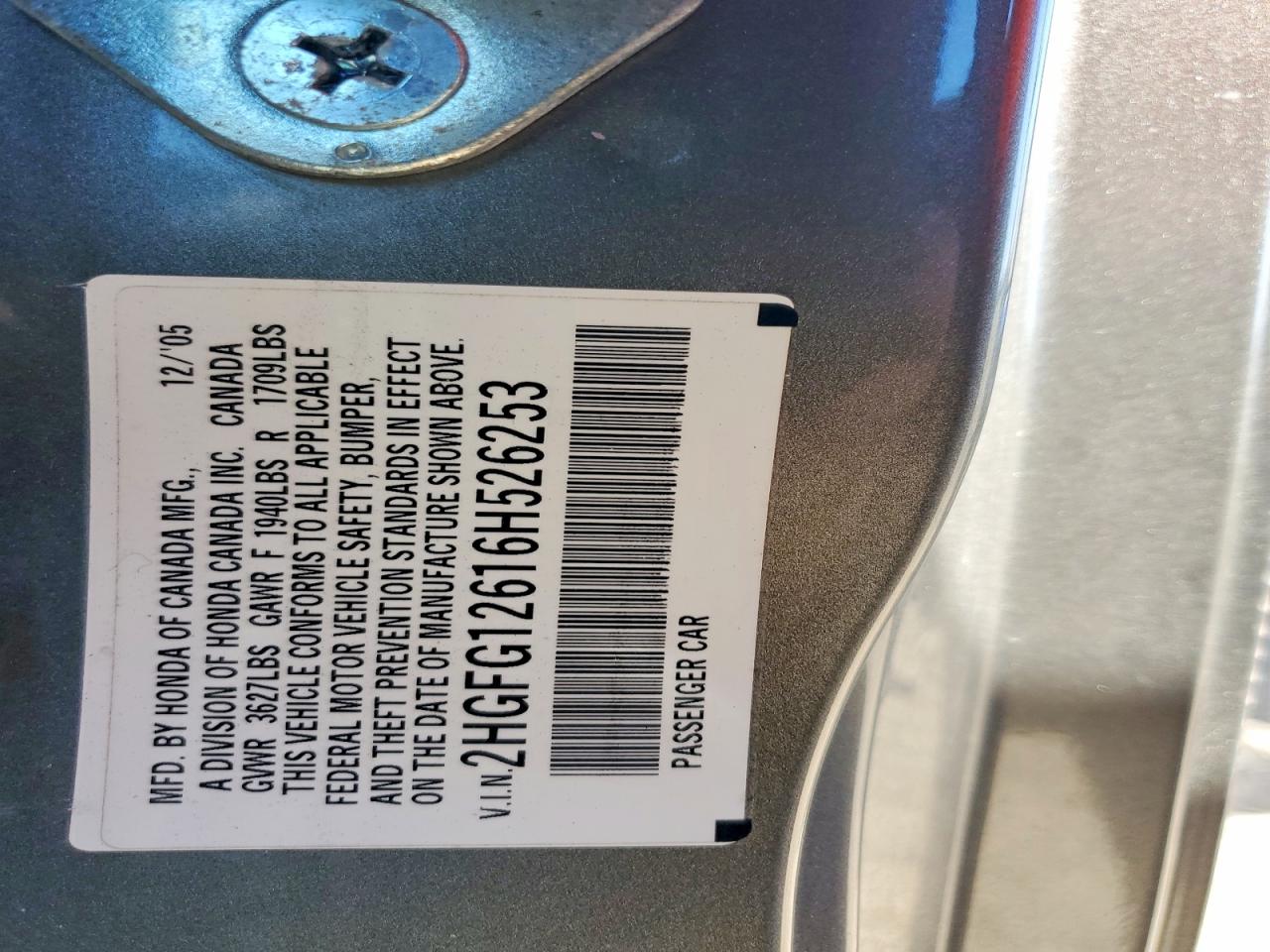 2006 HONDA CIVIC LX photo 25