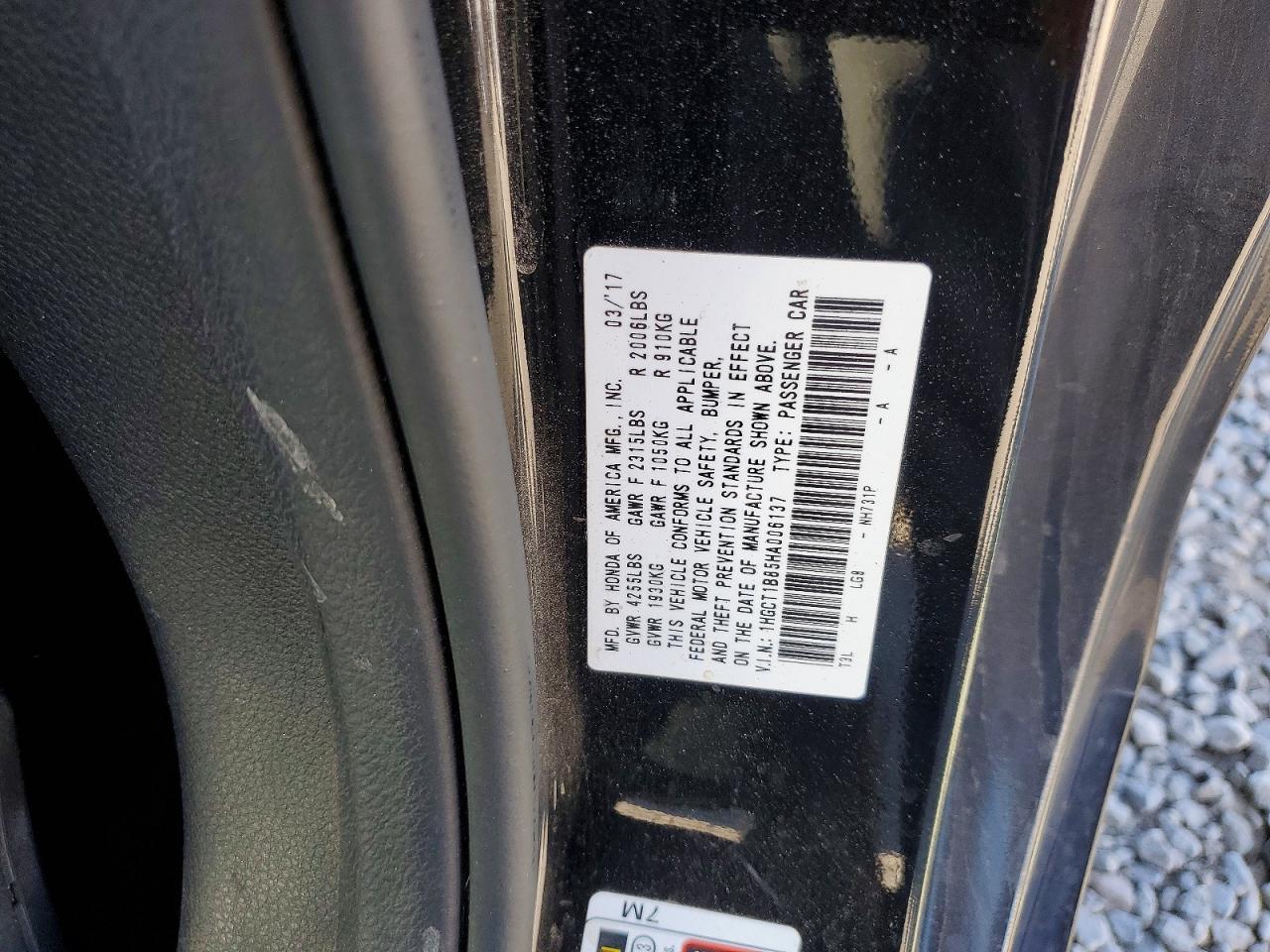 2017 HONDA ACCORD EXL photo 23