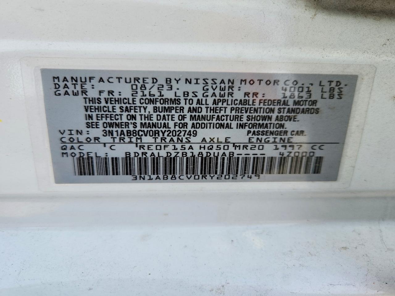 2024 NISSAN SENTRA SV photo 12