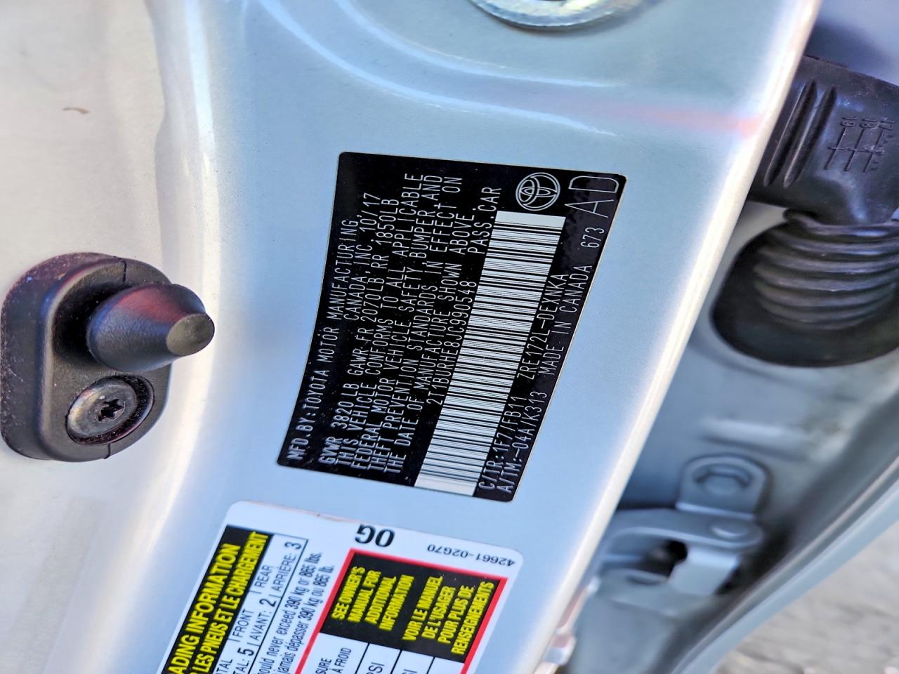 2018 TOYOTA COROLLA photo 12
