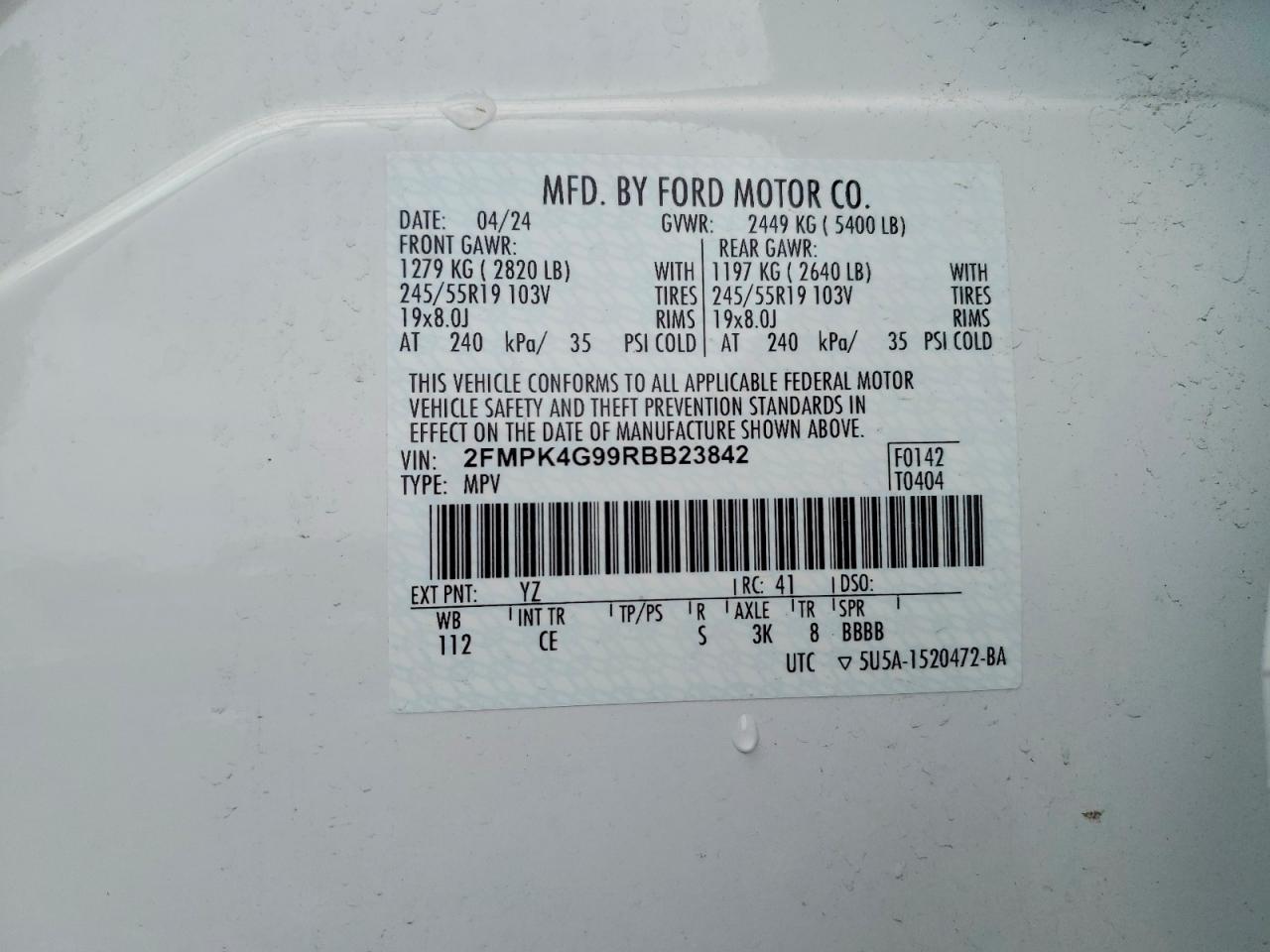 2024 FORD EDGE SE photo 25