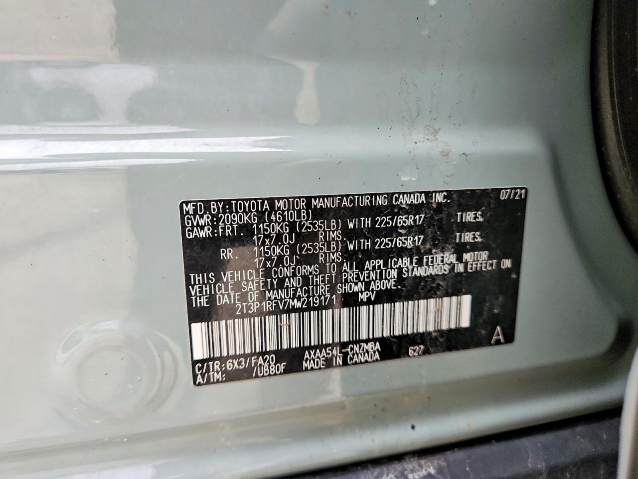 2021 TOYOTA RAV4 XLE photo 13