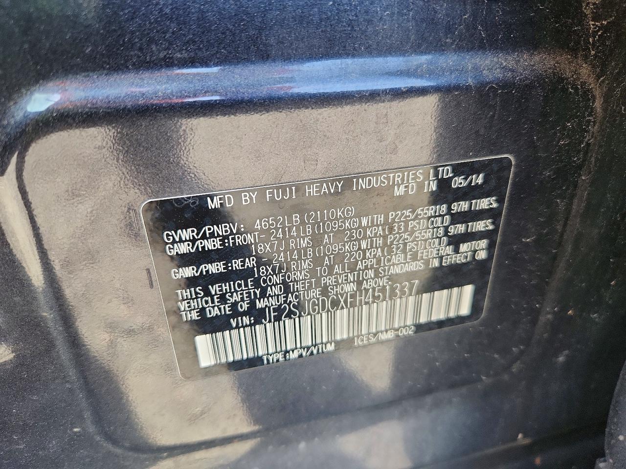 2015 SUBARU FORESTER photo 37