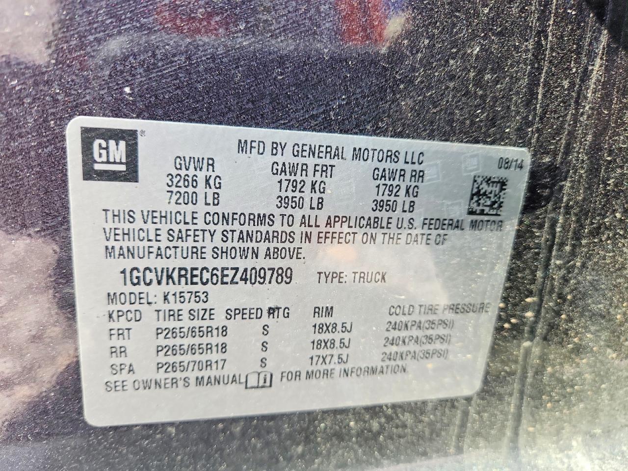 2014 CHEVROLET SILVERADO K1500 LT photo 12