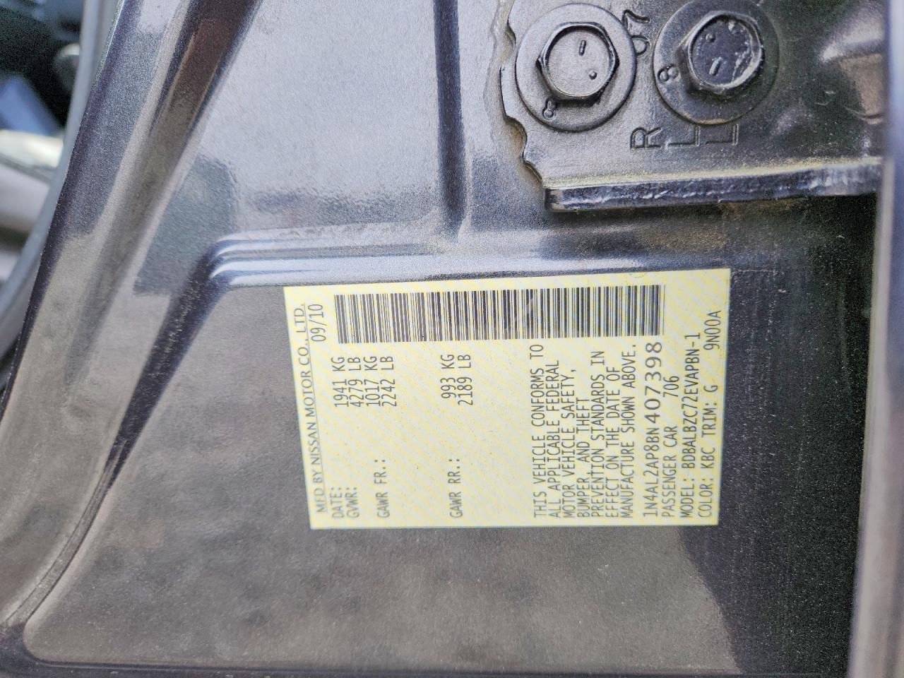 2011 NISSAN ALTIMA 2.5 photo 23