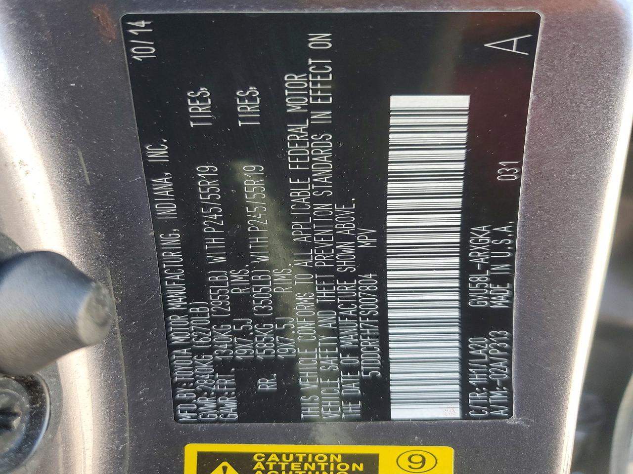 2015 TOYOTA HIGHLANDER HYBRID LIMITED photo 13