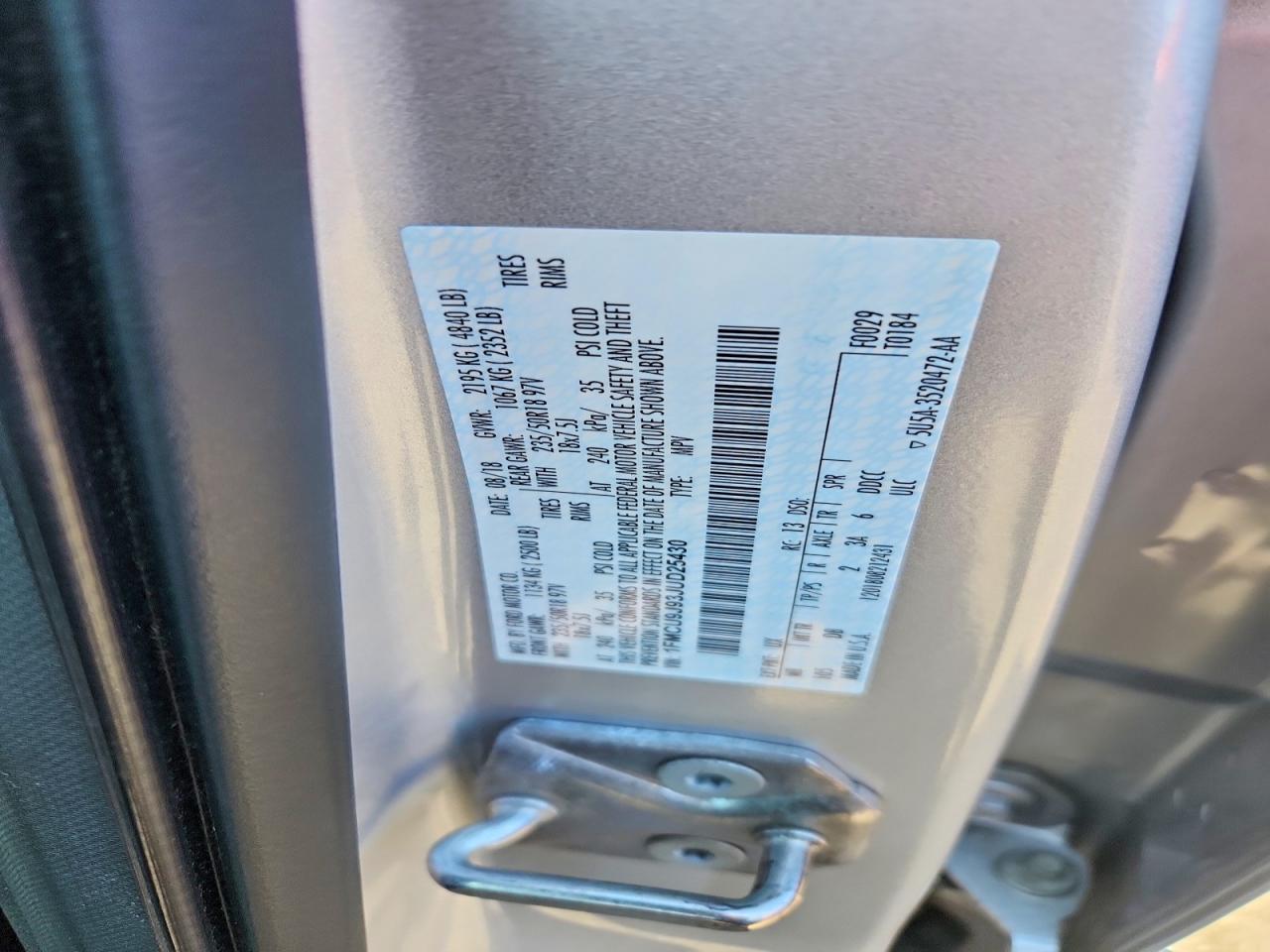 2018 FORD ESCAPE TITANIUM photo 13
